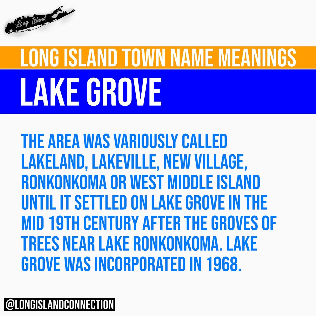 LIConnection's tweet image. Tuesday Town Name Meanings: #LakeGrove
#longisland #longislandtowns #longislandconnection