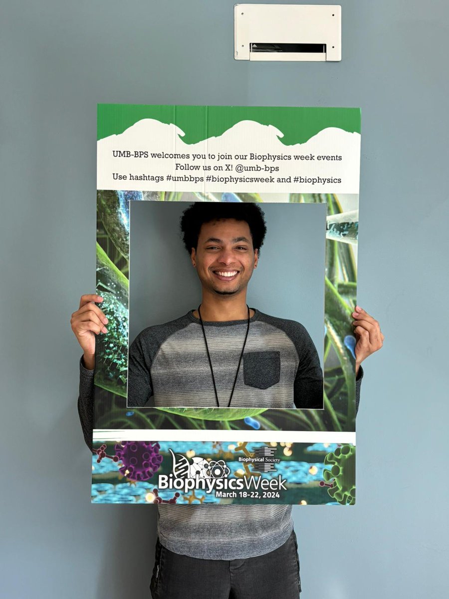 UMB Biophysics Student Chapter (@umb_bps) on Twitter photo The photo frame game is back for another biophysics week <a href="/umsop/">University of Maryland School of Pharmacy</a> <a href="/UMBaltimore/">University of Maryland, Baltimore</a>! Like prior years find the frame, snap a picture in it and post it to a social media platform of your choice. Get the most likes on your post by 3/23 and you win a gift card!
#BiophysicsWeek The photo frame game is back for another biophysics week <a href="/umsop/">University of Maryland School of Pharmacy</a> <a href="/UMBaltimore/">University of Maryland, Baltimore</a>! Like prior years find the frame, snap a picture in it and post it to a social media platform of your choice. Get the most likes on your post by 3/23 and you win a gift card!
#BiophysicsWeek