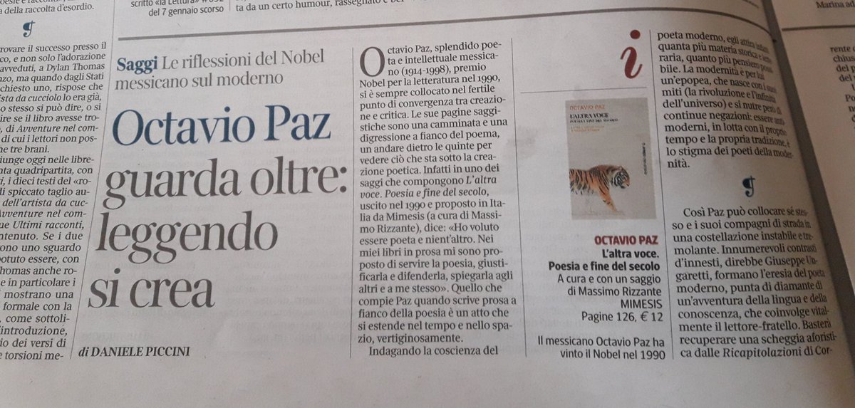 Domenica su @La_Lettura @MimesisEdizioni #leggere #poesia