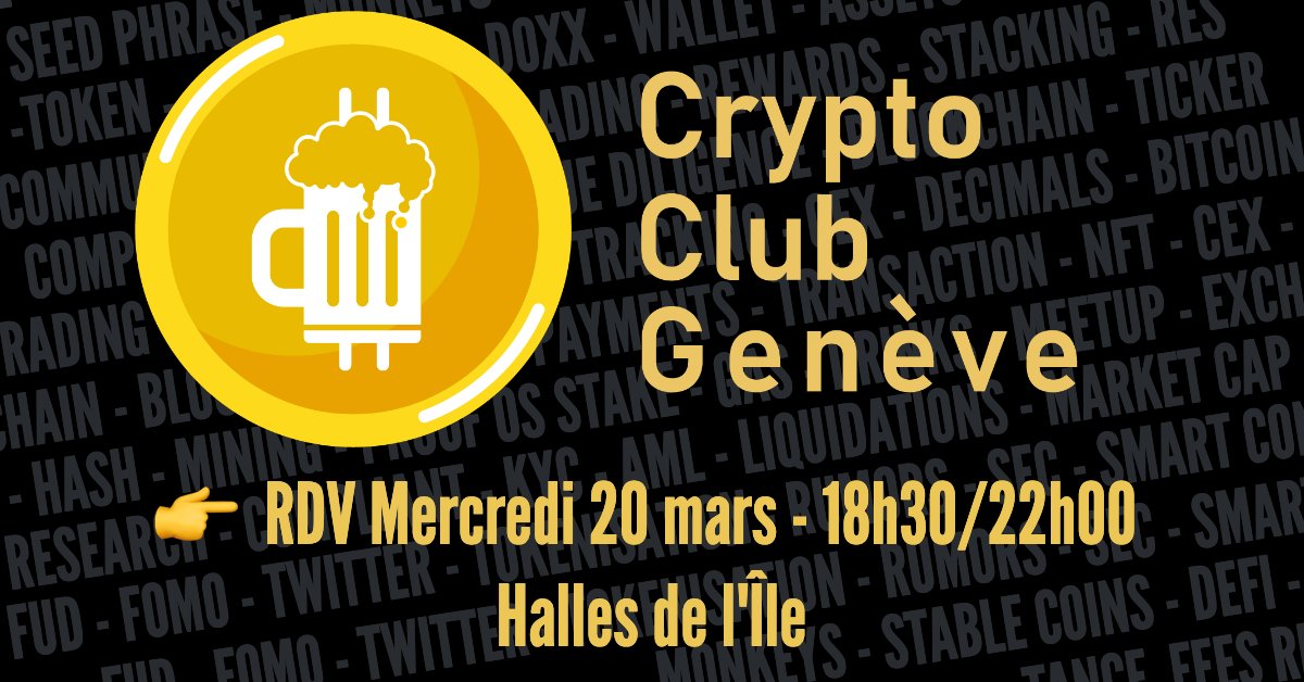 📣 Annonce importante ! 📣

Changement de lieu!

📍Rendez-vous : aux Halles de l'Île, Pl. de l'Ile 1, 1204 Genève demain Mercredi 20 mars à partir de 18h30 pour une soirée exceptionnelle

👉 Inscriptions : meetu.ps/e/MXb1t/xMwvh/i
