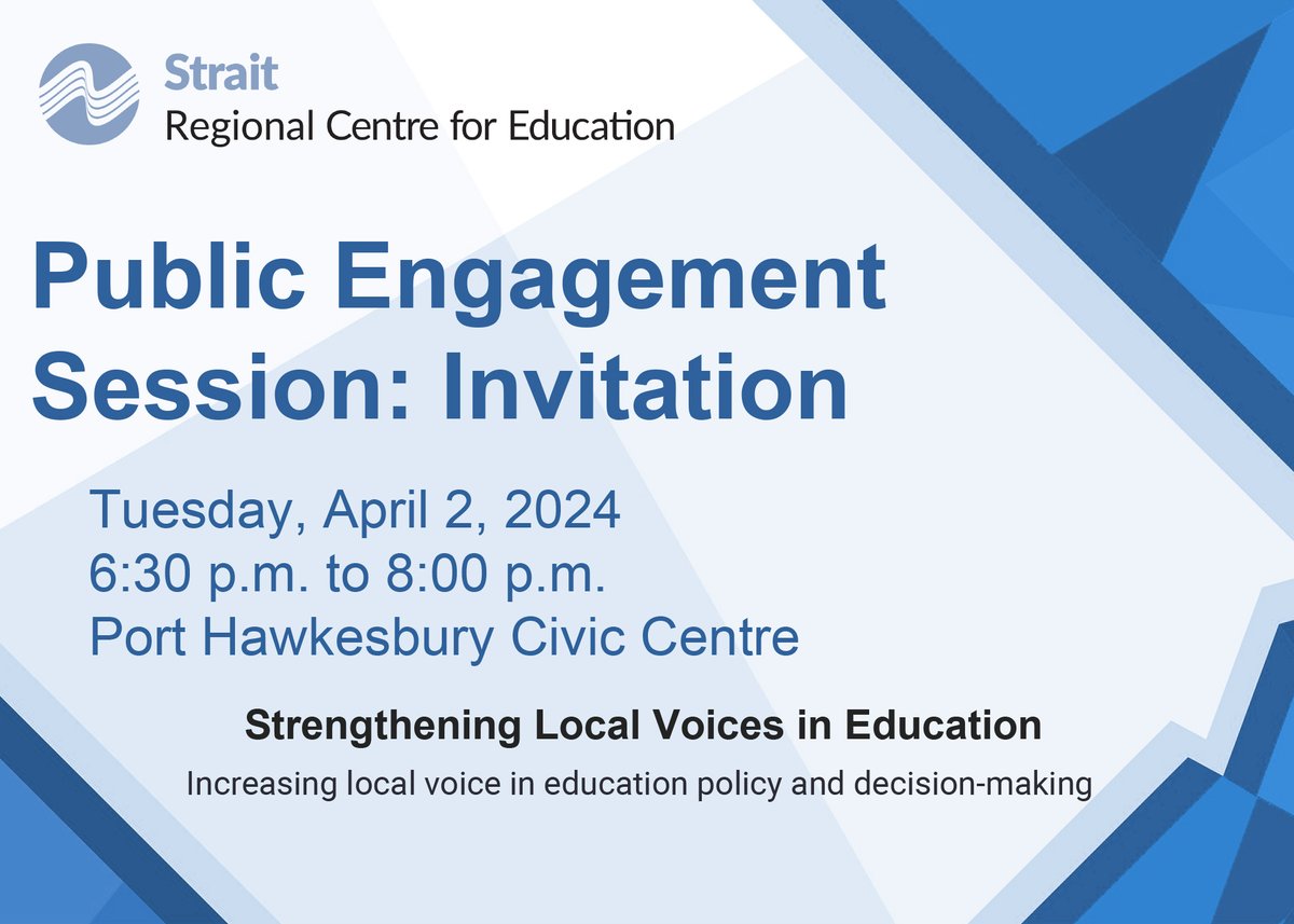 #SRCE school communities, please mark Tuesday, April 2, 2024, in your calendars to attend a Public Engagement Session.

All are welcome to join us for a discussion on student well-being, student achievement and capital planning.

For more info., access srce.ca.