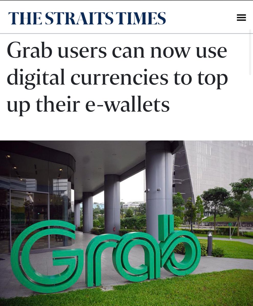 NEW: The 🇸🇬 Singaporean equivalent of Uber & Uber Eats, Grab, now accepts #Bitcoin and stablecoins 👀