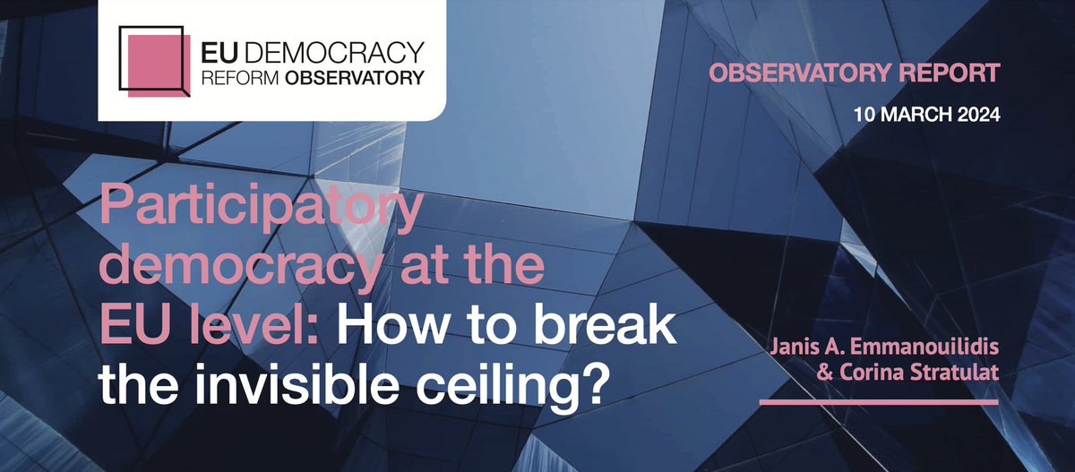 'Participatory democracy comes up against the very same hurdles that hold back #EU integration: i.e. the multiple fears of ‘power castration’, irreconcilable differences, and a lack of courage to imagine and implement a different future.' READ MORE HERE: bit.ly/43mzC8G