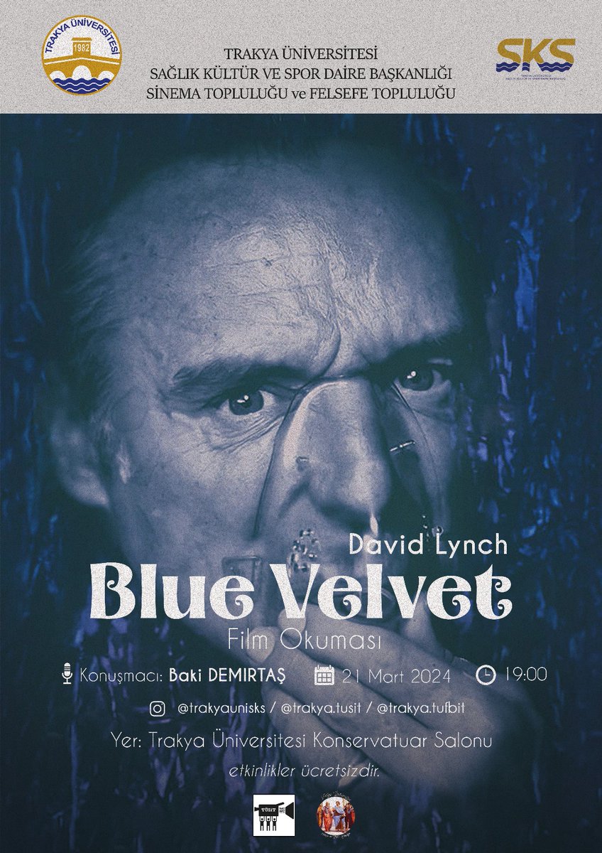 Trakya Üniversitesi Sinema Topluluğu ile ortak etkinliğimize herkes davetlidir.

21 Mart 2024
Saat: 19:00
Yer: T. Ü. Konservatuar Salonu