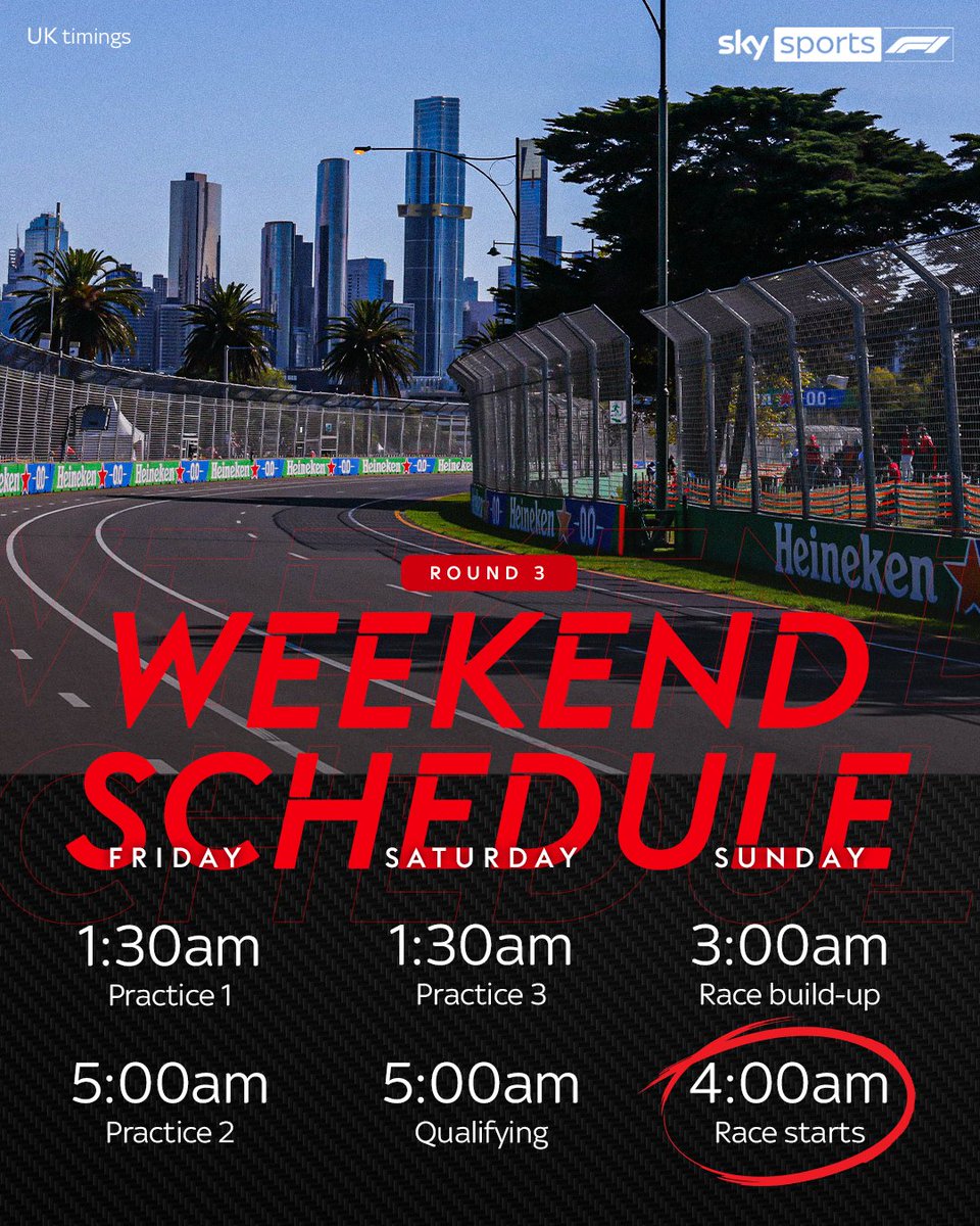 Have those alarms ready F1 fans 😴⏰🇦🇺