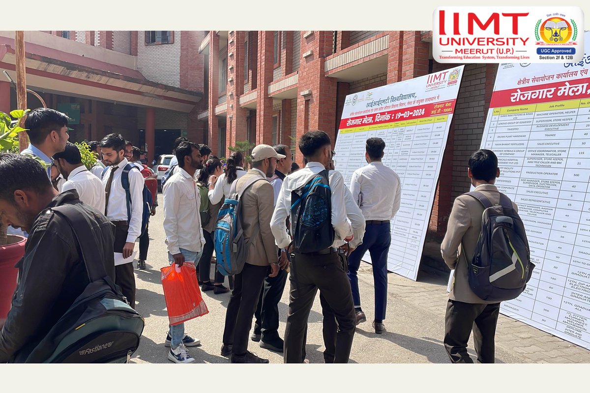 IIMT_U's tweet photo. आईआईएमटी विश्वविद्यालय, क्षेत्रीय सेवायोजन कार्यालय एवं उत्तर प्रदेश कौशल विकास मिशन, मेरठ के संयुक्त तत्वाधान में आज आयोजित रोजगार मेले की झलकियाँ। 

#JobFairAlert #RojgarMela #रोजगारमेला #JobFair2024 
#SabkoHunarSabkoKaam #UPSkillDevelopmentMission #UPSDM https://t.co/foTKeggcZm
