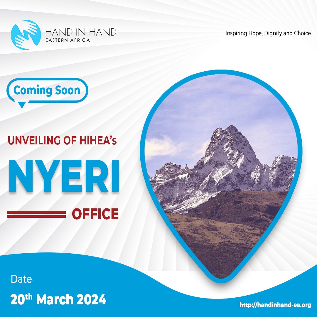 HandinHandEA's tweet photo. Excited to announce that we will be unveiling our Nyeri office this Wednesday, 20th March 2024.

#NyeriBranch #NewOffice #EnterpriseRising #InspiringHopeDignityChoice https://t.co/5HVG8BKflk