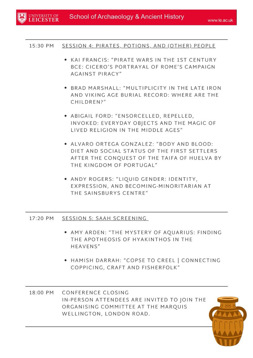 bro (@brodhie_m) on Twitter photo Join us on Weds 27th March for this year’s <a href="/ArchAncHistLeic/">School of Archaeology & Ancient History</a> PGR Hybrid Conference “Digging Deeper”! ⛏️ ⛏️⛏️We have an exciting programme of talks, workshops and videos showcasing our community’s research 🔬🏺💀
Get your tickets 👉 tinyurl.com/5wa4pun2 ✨ Join us on Weds 27th March for this year’s <a href="/ArchAncHistLeic/">School of Archaeology & Ancient History</a> PGR Hybrid Conference “Digging Deeper”! ⛏️ ⛏️⛏️We have an exciting programme of talks, workshops and videos showcasing our community’s research 🔬🏺💀
Get your tickets 👉 tinyurl.com/5wa4pun2 ✨