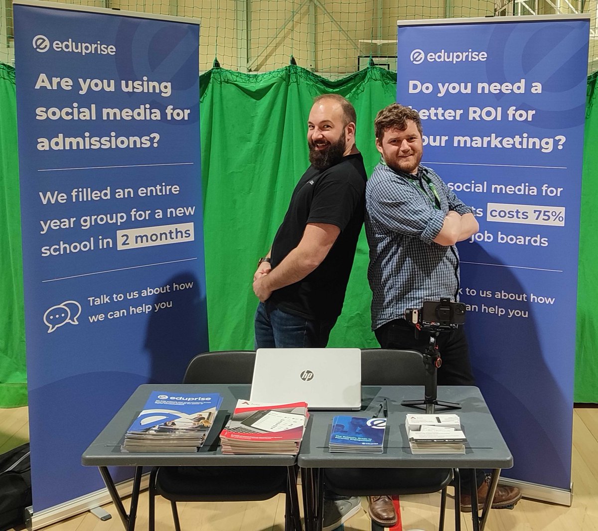 Having a great time at @schoolbenfield Careers Fair! We've met some really enthusiastic and applied young people. They're loving the AI gimble! #Edutech #Careers #MarCommEd