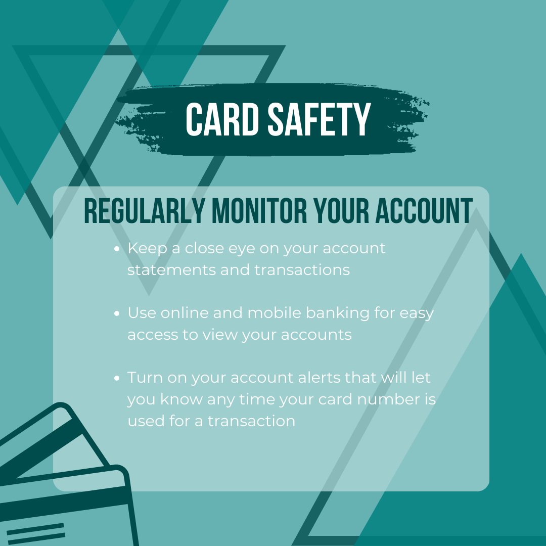 Card Safety-Tip Tuesday! In 2022, 44% of credit card users reported having two or more fraudulent charges. With both credit and debit card fraud on the rise, here are some tips for card safety. #creditunion #irfcu #credituniondifference #fraudalert #cardsafety