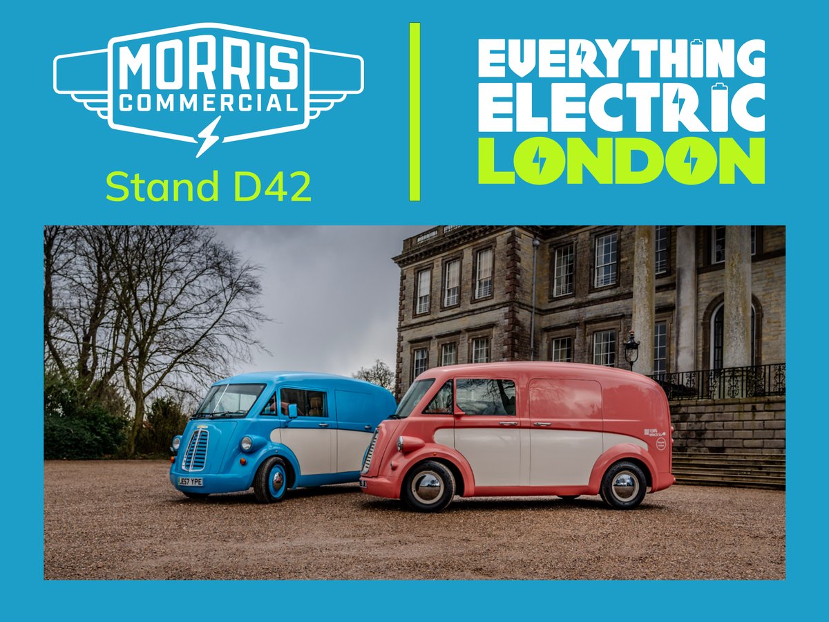 #GoElectric @EverythingElectric #London. See #MorrisJE, stand D42. #FullyCharged Video coming soon… Iconic Classic Electric. @ragleyhall @ragleyestate morris-commercial.com/preorder/ #electricvehicles #EVIndustry #businessowners #everythingelectric #ulez #deliveries