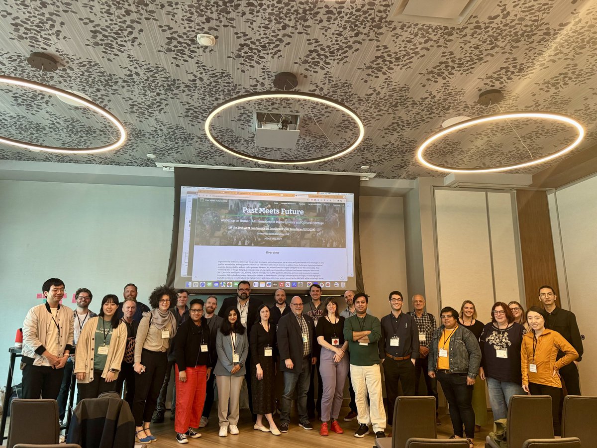 Kicked off @ACMIUI with the “Past meets Future” workshop!! What an amazing exchange of ideas between HAI & Digital Humanities folks — all under the same roof! Huge thanks to everyone who joined 🙌 🙌 Had great fun organizing this with @kurtluther @lee_bcg & Ioanna! #IUI2024