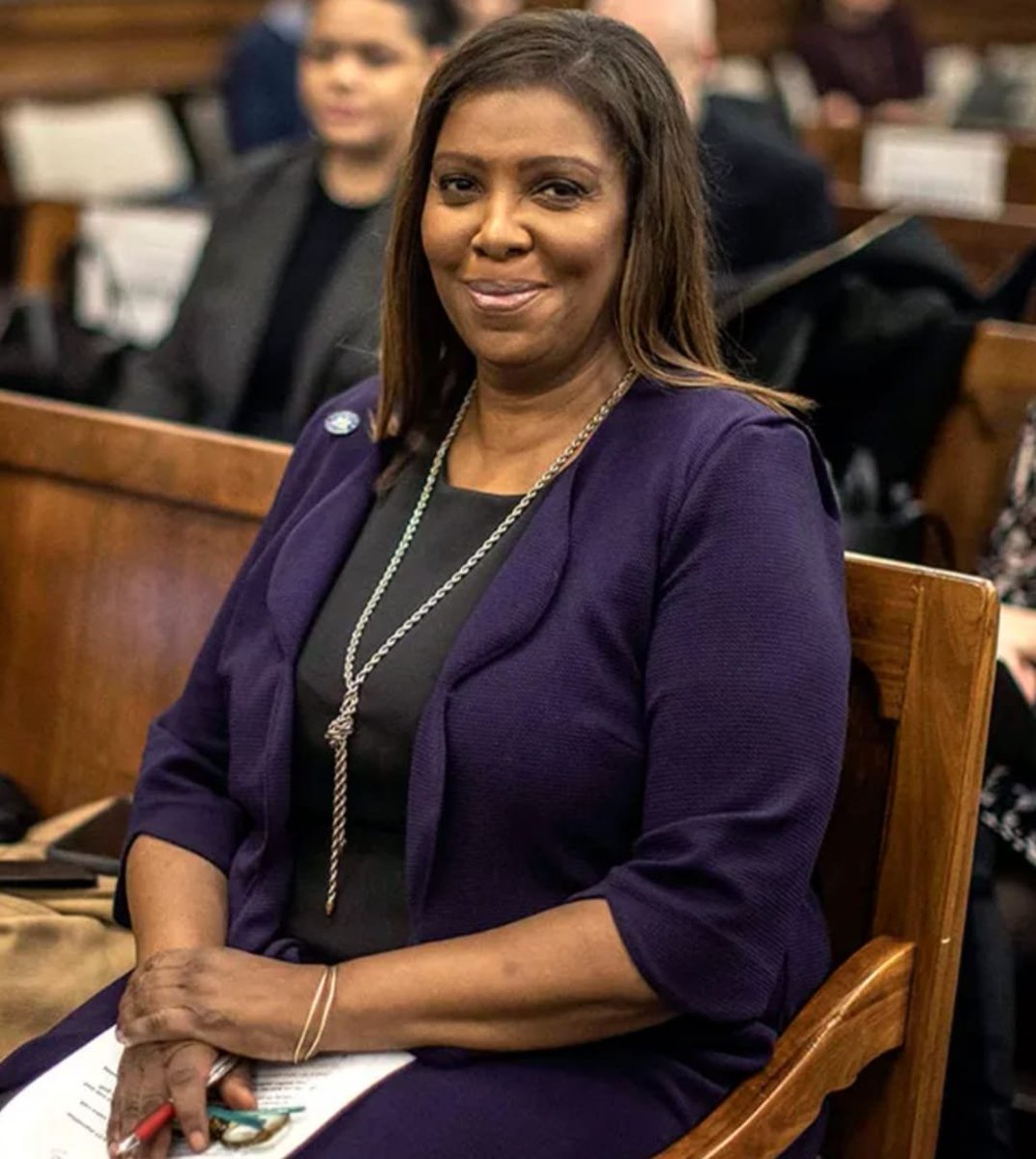 JamesTate121's tweet photo. Letitia James to Billy Baldwin: "I'm automatically attracted to assets -- I just start seizing then. It's like a magnet. Just seize. I don't even wait. When you're a state attorney general, they let you do it. You can do anything. Grab 'em by the airplane. You can do anything."😃Love this WOMAN!