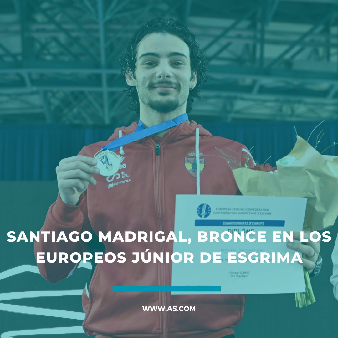 becaspodium's tweet photo. Compartimos uno de los últimos logros de @SMadrigalPodium con este titular de @diarioas sobre el bronce🥉 en los Europeos Júnior de Esgrima. 🤺

https://t.co/JCgCXPWGxF

¡¡FELICIDADES!! 👏😄

#noticia #diarioas #BecasPodium #deporte #SantiagoMadrigal #esgrima #ProgramaPodium https://t.co/U62JFhfs7m