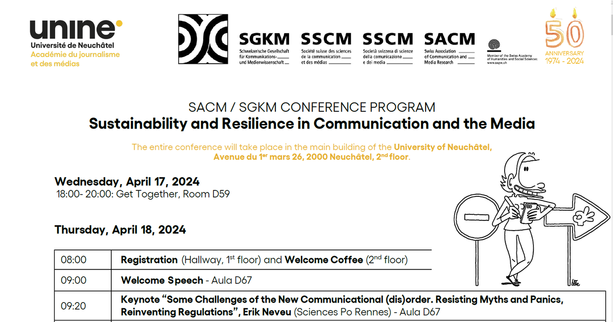 🥁Happy to share the fantastic program for the upcoming #SGKM2024 conference @AJMunine! 📃sgkm2024.unine.ch The conference on #Sustainability and #Resilience and celebration of the SACM's 5⃣0⃣ Anniversary is just one month away. Register here 👇 event.fourwaves.com/sgkm2024/regis…