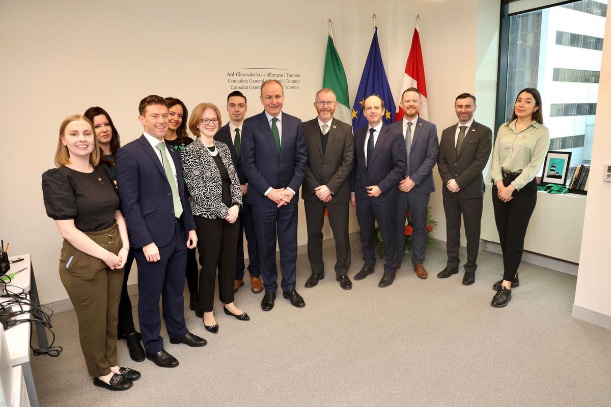 New Flagship “Ireland House” in Toronto🇮🇪🇨🇦 @MichealMartinTD announced the plan to open ‘Ireland House’ in Toronto This follows the opening of new Consulates in Toronto & Vancouver as part of the Global Ireland programme gov.ie/en/press-relea… This is #GlobalIreland 🇮🇪🌍