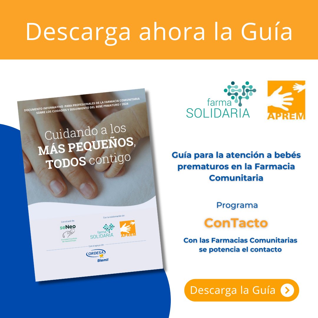 farmaSOLIDARIA presenta en @infarma_oficial el Programa ConTacto Farmacia en colaboración con @_aprem_es 

Además presentamos la Guía para la Atención a Prematuros en #FarmaciaComunitaria 

Ya puedes descargarla en nuestra web: farmasolidaria.com/programa-conta…