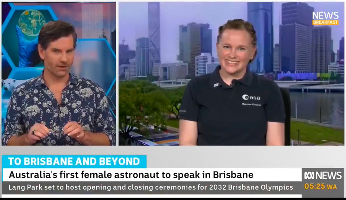 Great to talk with @SciNate on @abcnews, this time about @WSFBrisbane! Replay: youtube.com/watch?v=gFaewA… Join me and @reblev to continue the conversation at @QUT - 9am #Brisbane [11pm tonight, GMT] Register for free, onsite or livestream @ events.humanitix.com/qut-bold-ideas…