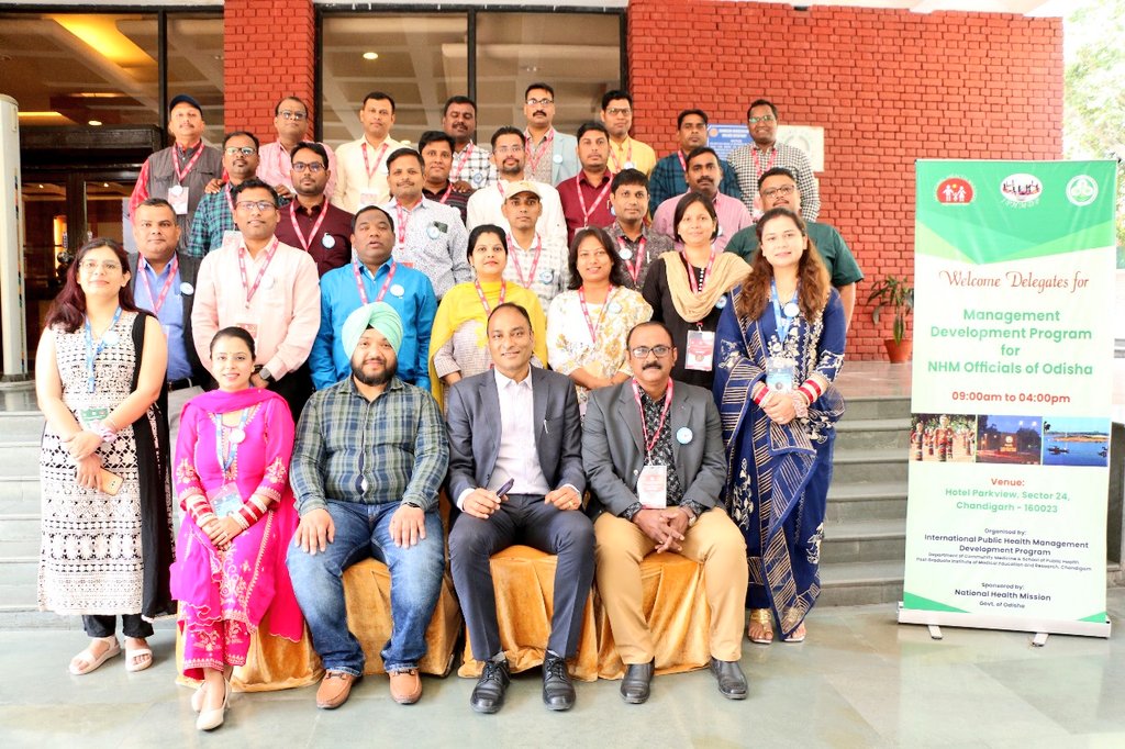 sujeetkk87's tweet image. A Cheering moment with the Organizers and delegates during the Management Development program for the VBD Consultants of Odisha, organised by the International Public Health Management Development Program, Chandigarh. #PGIMER
#IPHMDP #Chandigarh