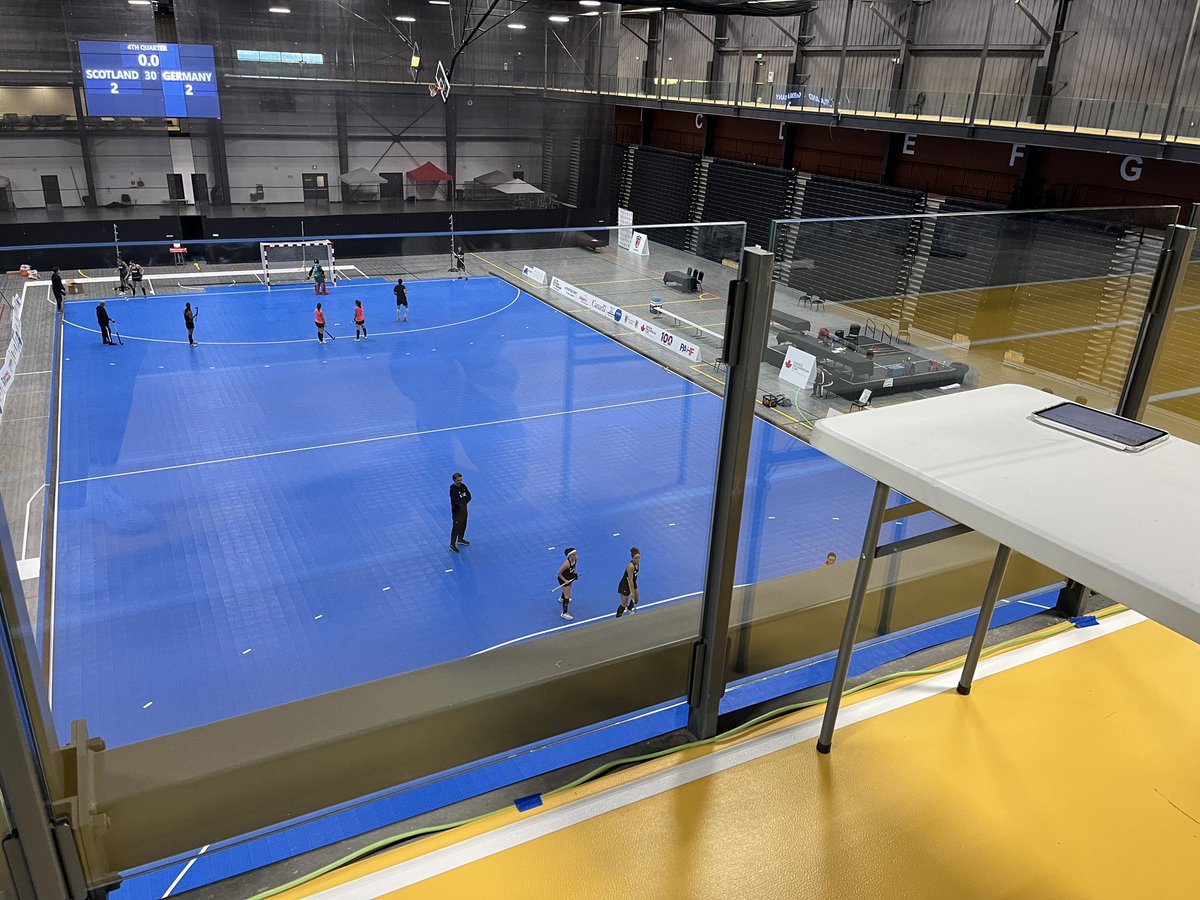 keelydunn's tweet photo. My office for the week!

Delighted to be commentating on the @PanAmHockey Indoor Pan Am Cups this week right here...in Calgary, Alberta! (*crowd goes wild*)

A massive but very exciting change of roles for me in an international tournament. https://t.co/vEcOqpUzpn