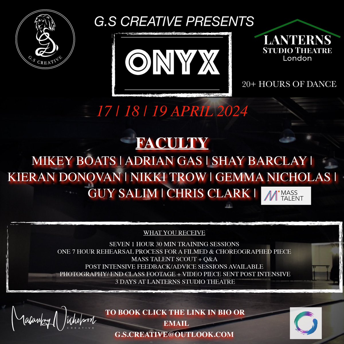 G_S_CREATIVE's tweet photo. • ONYX INTENSIVE •
17-19 April 2024
Introducing our Incredible Line up...
Don’t miss your chance to learn from the very best!
To Book - Link In Bio https://t.co/oE3BXTgDYW