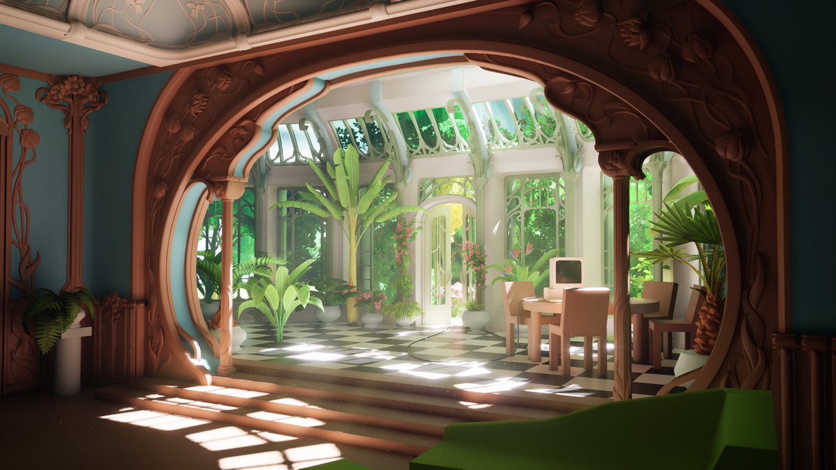 Seriouscat3d's tweet photo. I think I'm done with the ornament design and finally can move on
(This is all decimated meshes)
#flowerroom #unrealengine #levelart https://t.co/mn4N9vtskf