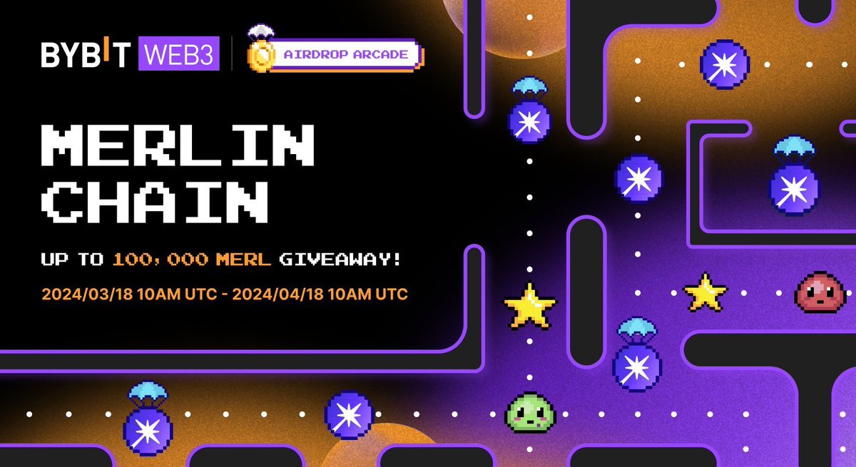 💥Live NOW!💥 🎤Dive into the excitement of Bybit Web3 Airdrop Arcade BTC Layer2 Season! 💰Up to 100,000 $MERL Giveaway! 🔮Join staking on MerlinChain to share in the airdrop: i.bybit.com/ab11Ovj5 ⏲️Event Period: Mar 18, 2024, 10AM UTC - Apr 18, 2024, 10AM UTC #BybitWeb3…