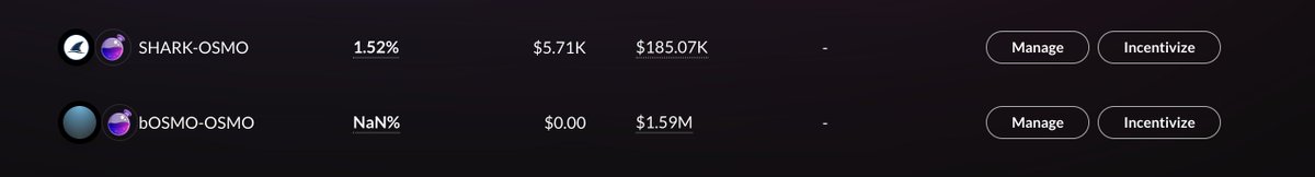 BackBoneLabsHub's tweet photo. π New pools have been seeded on @osmosis π
#bOSMO-$OSMO @Sail_DAO_ liquidity ($1.59 Million)
&
$SHARK-$OSMO ($185 k)
New White Whale TVL: $16 Million π³ https://t.co/fjZLTAtqpT