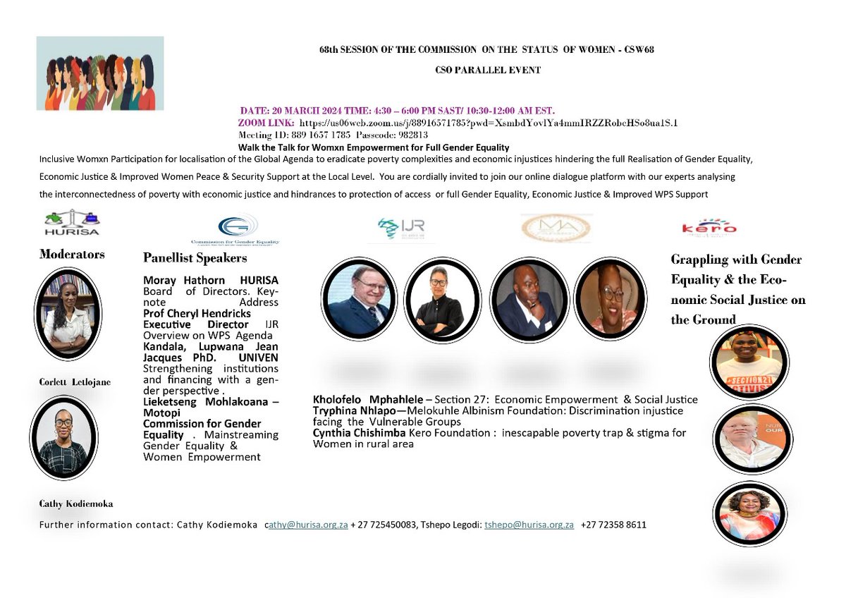 SECTION27news's tweet photo. Join SECTION27 paralegal @Kholo21 at the #CSW68 on "Walk the talk for women empowerment for full gender equality" discussion tomorrow at 4.30PM. She will be discussing social justice by means of access to #education and #health. 

Sign in here: https://t.co/gpCHpDnIsZ https://t.co/RBUCgK58Mn