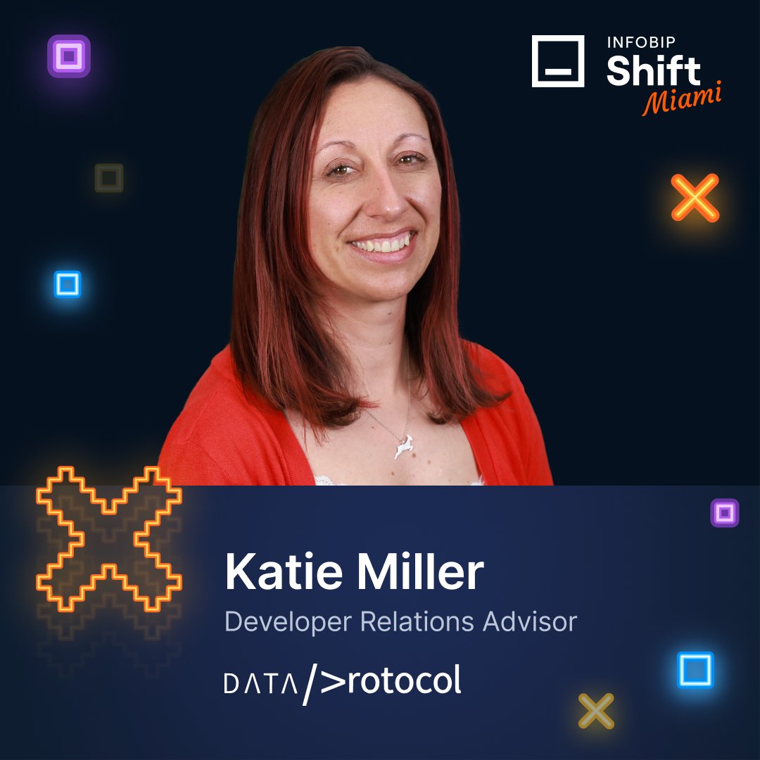 🎙️Meet our MC🎙️ Get ready for an unforgettable journey of knowledge, connection, and inspiration at Infobip Shift Miami, led by @kwazrunner🔥 With vast experience in DevRel, Katie will be the perfect guide and elevate Miami's premier API event 💪 🎟️: bit.ly/3sfwihN…