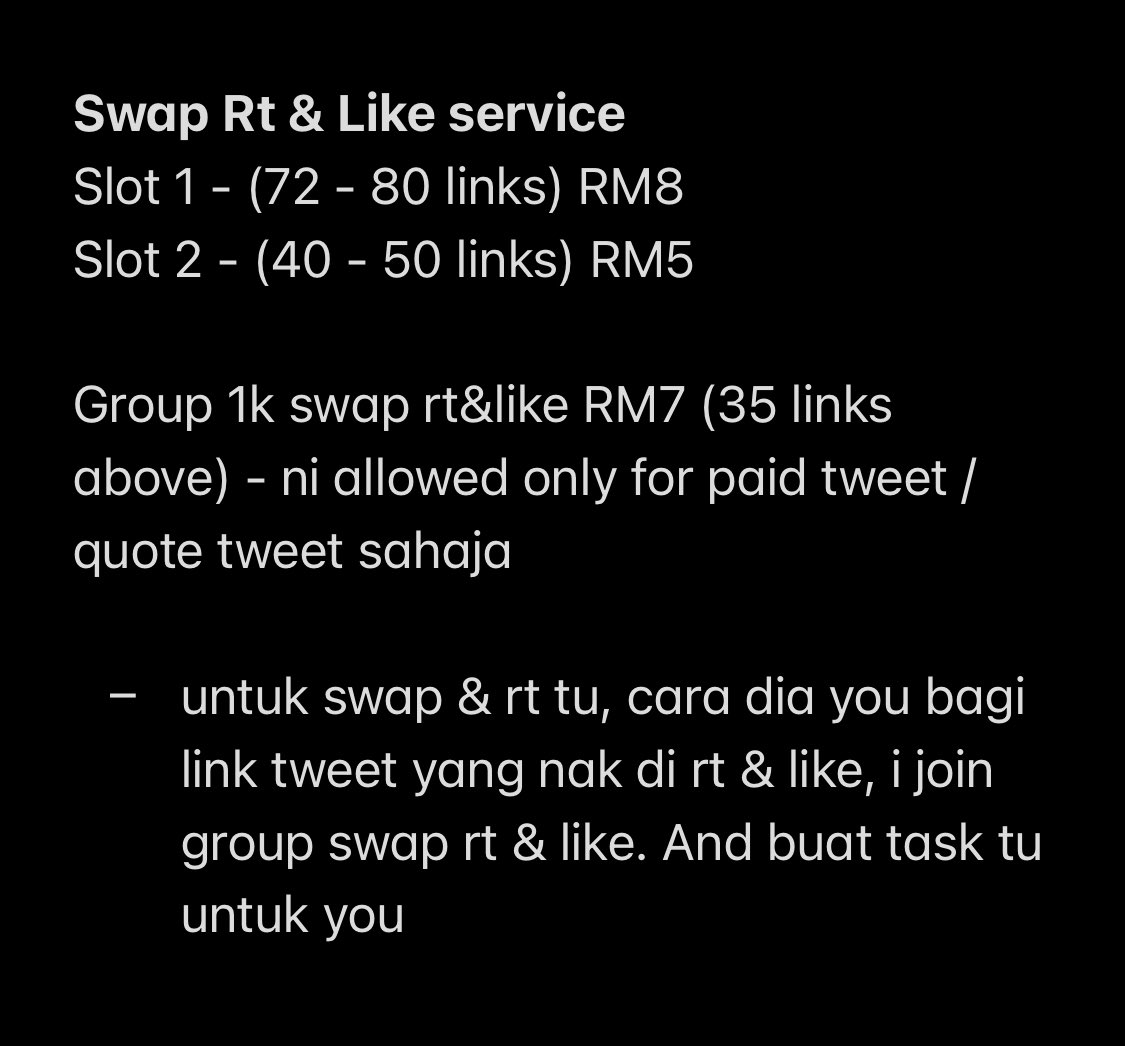 skybaedazzle's tweet image. Kalau ada yang nak naikkan engagement tweet tapi korang tak sempat/busy☝🏼

Boleh pakai service Nia✨