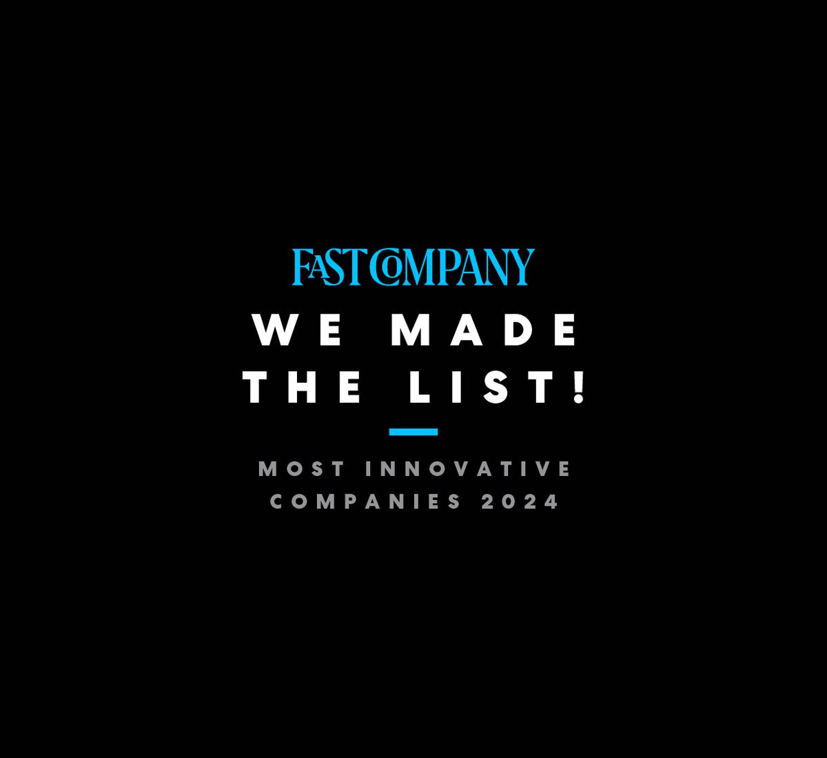 We’re honored to be named to @FastCompany's 2024 World’s Most Innovative Companies list for the third year in a row for our work innovating breakthrough biotech platforms to take bigger leaps for patients and the planet: bit.ly/3PsFXts #FCMostInnovative #BiggerLeaps