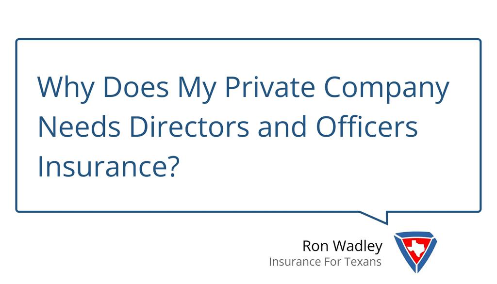 'If you’re a director or officer of a private company, it’s important to consider the benefits of D&O insurance and to work with an experienced insurance provider to determine the right coverage for your company’s unique needs.' ins4tx.co/3M7BWJV #PrivateCompanies
