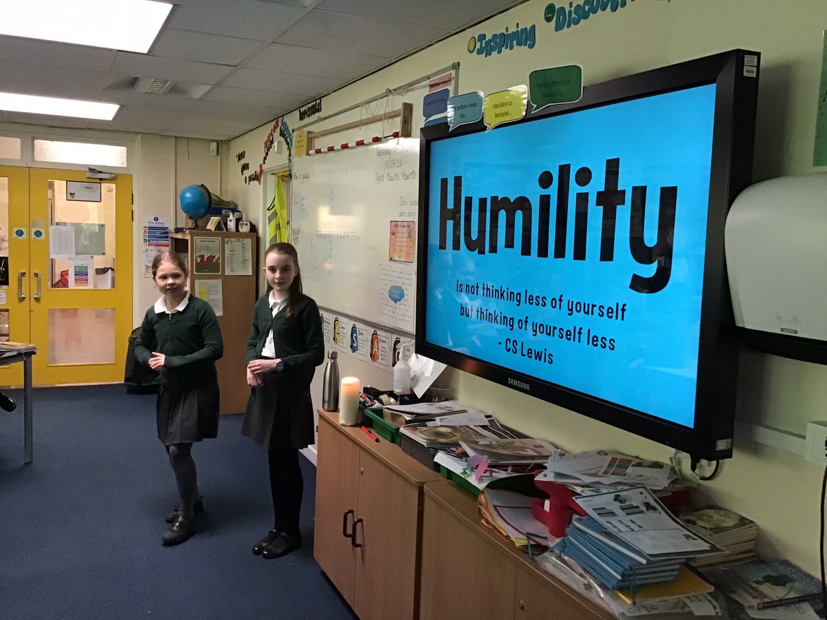 Diolch Year 6 girls for a thought provoking assembly on our value of humility @MonFaithFamily @EAS_Equity
