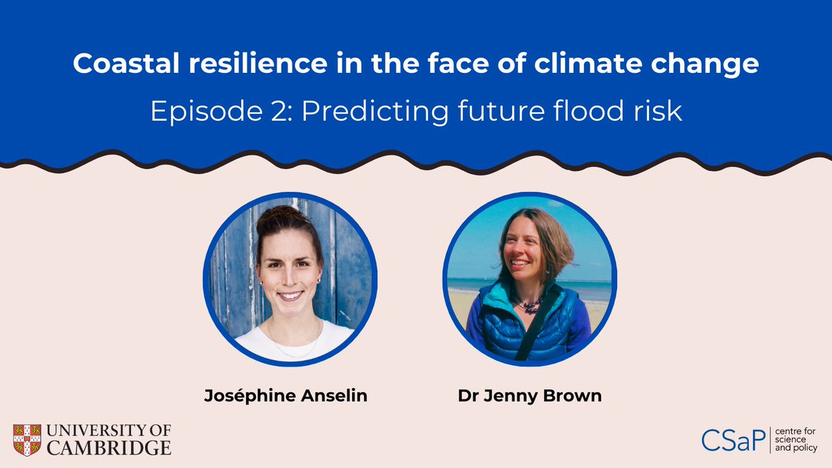 CSaP's new mini-series on Coastal Resilience in the Face of Climate Change continues🌊 In the second episode @joanselinocean talks with Dr Jenny Brown about flood risk prediction Listen at 👉 youtu.be/FVa9IXFJyVI #coastalresilience #coastaladaptation #sciencepolicy