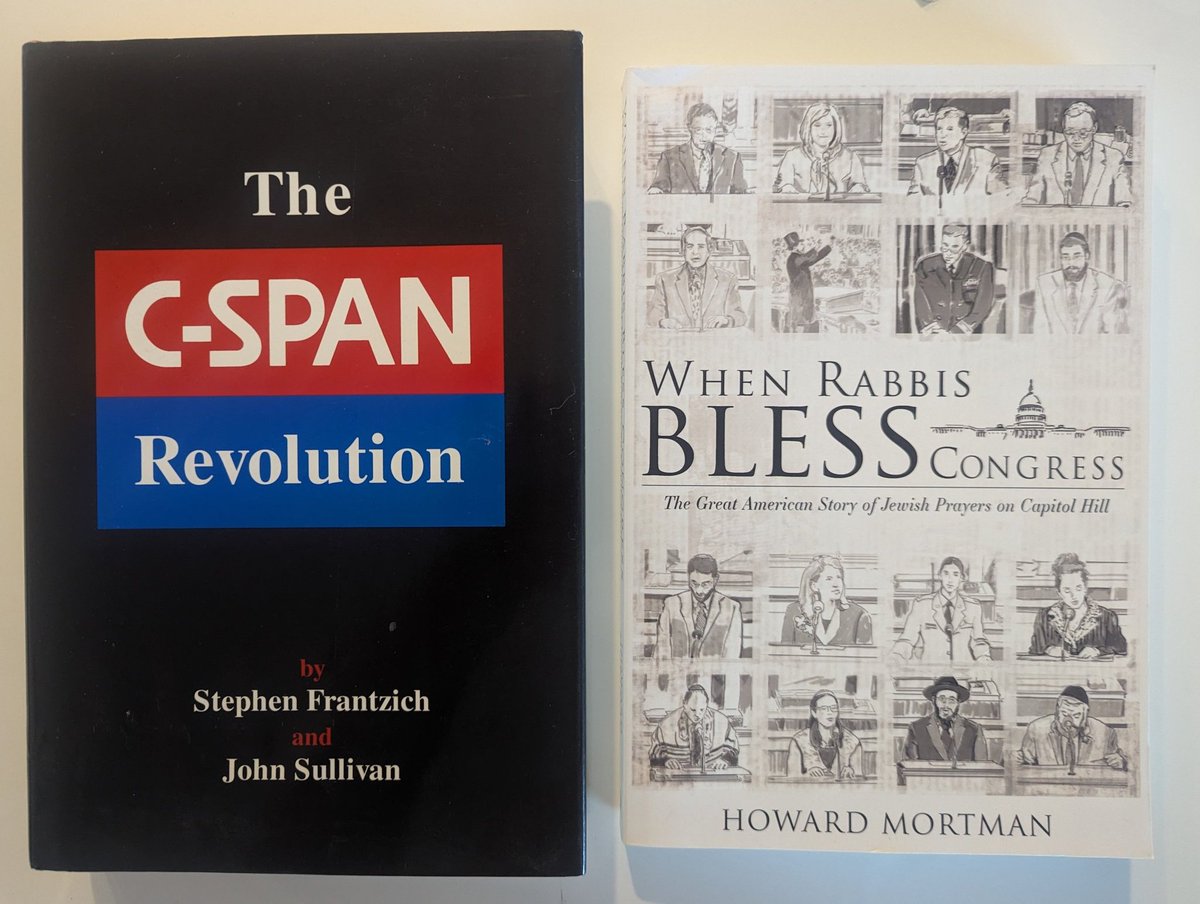 Today on #cspan45 I remind everyone to treat yourself to a @cspan book or two (or three, or four, or books written about/with the help of C-SPAN's archives like @CongressRabbi)