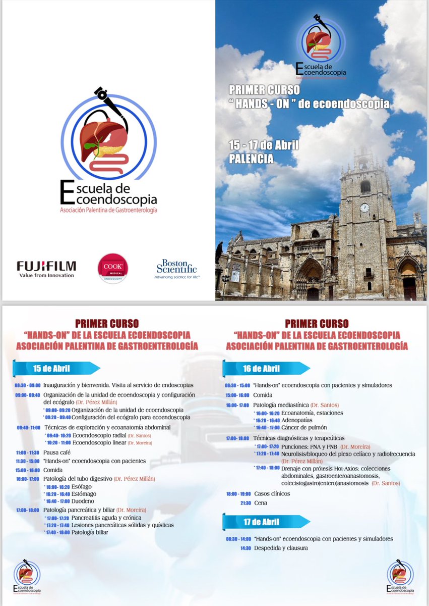 📢Os dejamos el programa de nuestro primer curso “Hands-on” de ecoendoscopia. 

🥰 Plazas agotadas!!! 

‼️Atentos que en OCTUBRE haremos la segunda edición‼️

<a href="/endoscopyjrnl/">Endoscopy Journal</a> <a href="/ASGEendoscopy/">ASGE GI Endoscopy</a> <a href="/eus_endo/">EUS-ENDO</a> <a href="/GIscope_updates/">EUS & ERCP Master</a>