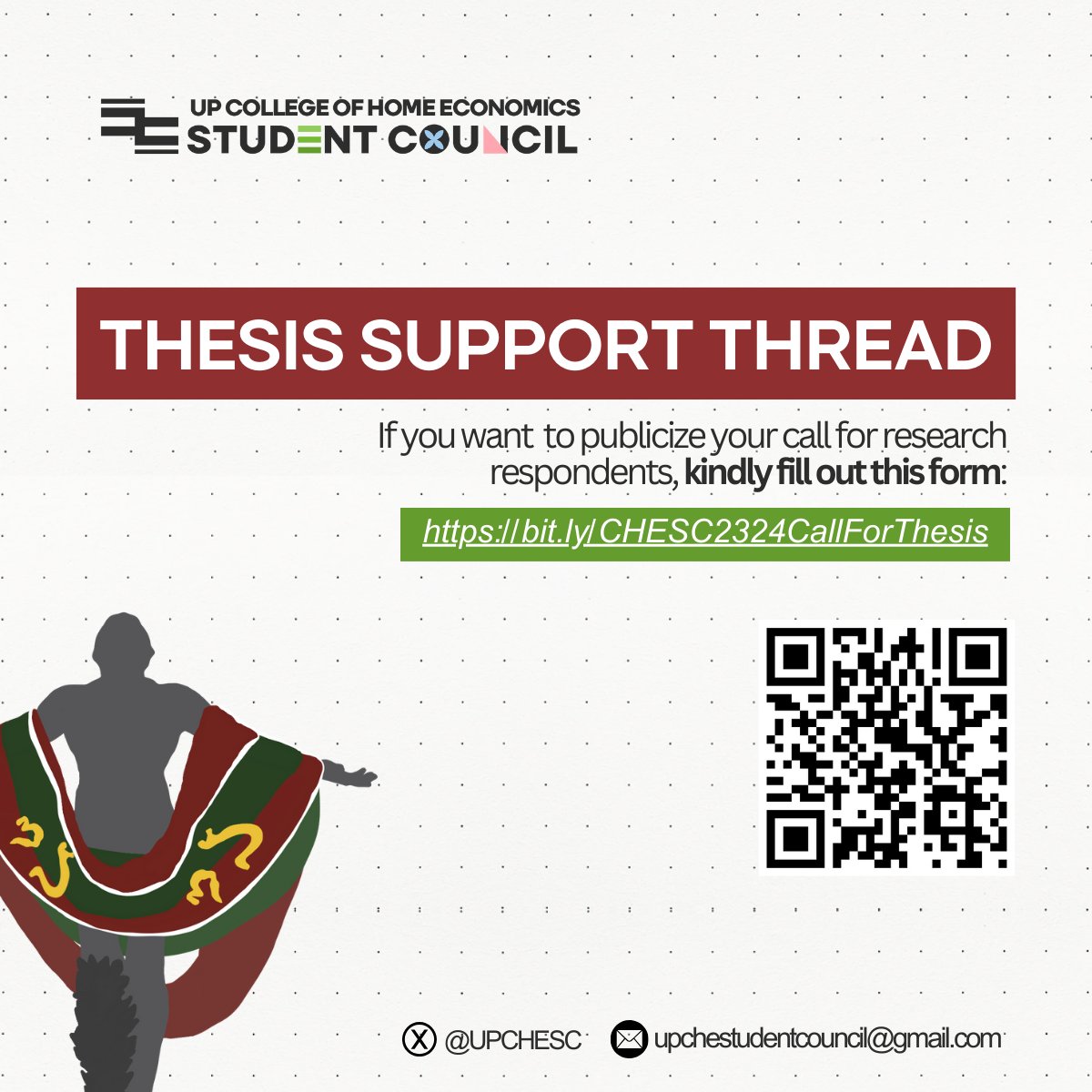 upd_chesc's tweet photo. 📷 THESIS SUPPORT THREAD

Attached are the details for the first batch of research studies that need respondents. 

Kindly refer to the links in the pubs if you're qualified, thank you so much! https://t.co/3TZygmQzHq