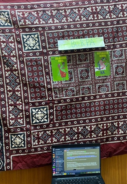 Ninjacrypto786's tweet photo. Ajrak is a traditional block printed shawl or cloth with intricate patterns, primarily found in the Sindh region of Pakistan. It holds cultural significance and is often worn during special occasions and festivals.mixing my culture with my fvrt borpass.@BorpaTokencom #borpa #BORP https://t.co/fVPqIPuHaQ