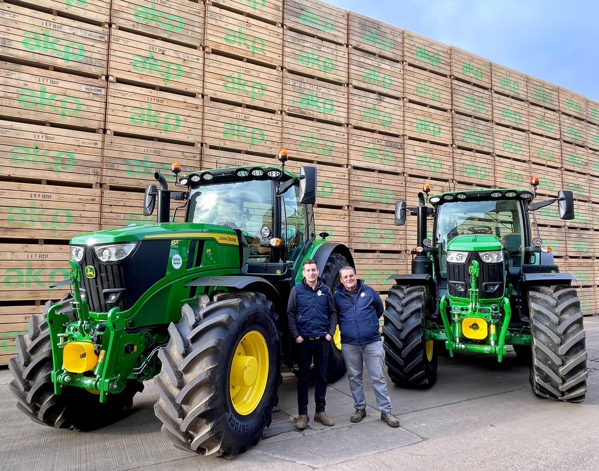 AKPGroup_'s tweet photo. We took delivery of two new @JohnDeere tractors last week! 🚜 This investment keeps us on the cutting edge of farming technology, ensuring precision, fuel efficiency, and environmental sustainability in our operations. 🌱🌍 https://t.co/W5DBaFk9Hr