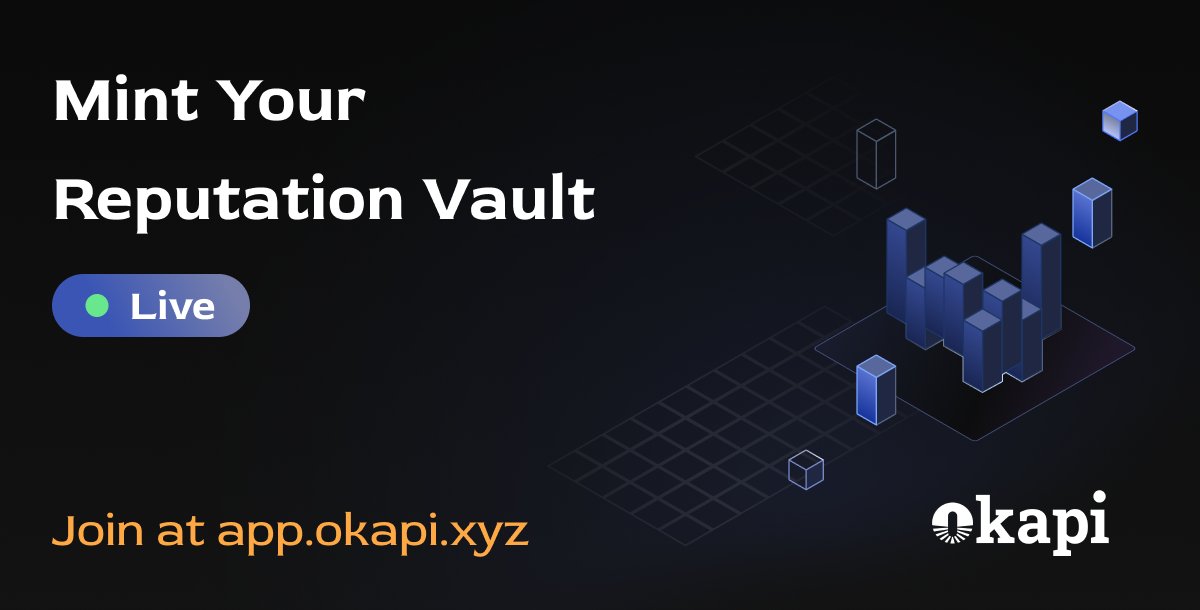 🚀 Excited to announce a major system upgrade:

🎉 One-click mint all your reputation badges through Okapi Reputation Vault!

Immediately available on <a href="/BSquaredNetwork/">B² Network | Scaling Bitcoin</a> <a href="/0xMantle/">Mantle Network</a> <a href="/LineaBuild/">Linea.eth</a> <a href="/Scroll_ZKP/">Scroll</a>

Happy exploring!

🧵 We've also included a few other improvements alongside,