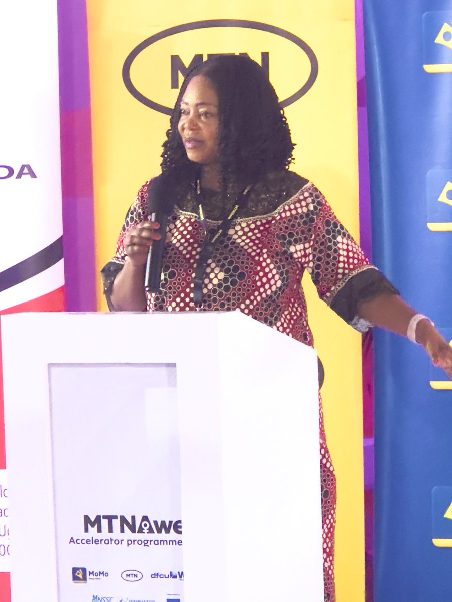 “We are here to launch a programme that will help us to inclusiveness and equity. Gender responsive procurement is a vehicle for women’s economic empowerment”. @PaulinaUNWomen addressing women entrepreneurs at #MTNAWE launch. @unwomenafrica @UNinUganda @mtnug