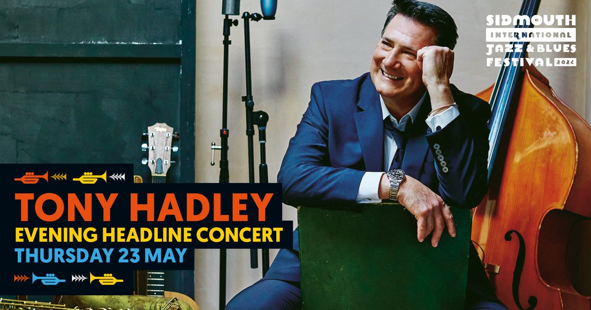 Delighted to be headlining the Sidmouth Jazz & Blues Festival on Thursday 23 May 🎙️ 🎟️ Tickets here: tickets.sidmouthjazz.com/events/sidmout… #tonyhadley #sidmouth #sidmouthjazzfestival