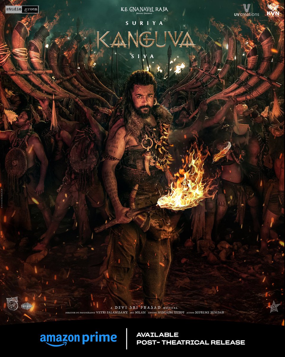 A story that travels 500 years from 1700’s to 2023 about a Hero who has to fulfil a mission left unfinished. 
#Kanguva available post-theatrical release. 

#AreYouReady #PrimeVideoPresents