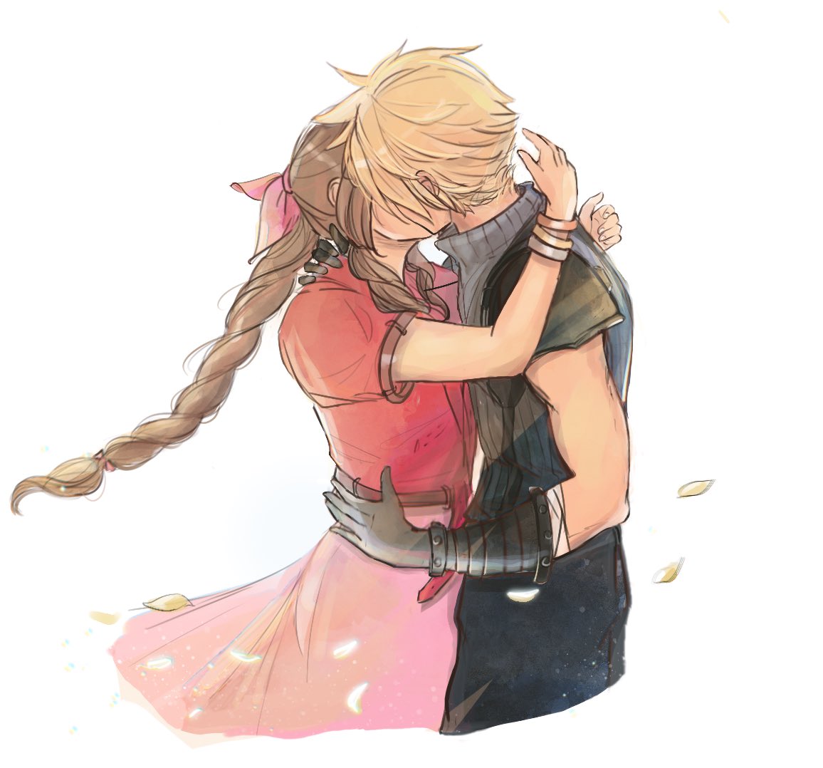 papermint_tea's tweet photo. I know I know I draw them a lot like this.. I can’t help itttt #clerith #FF7 https://t.co/hWYdWfk6ei