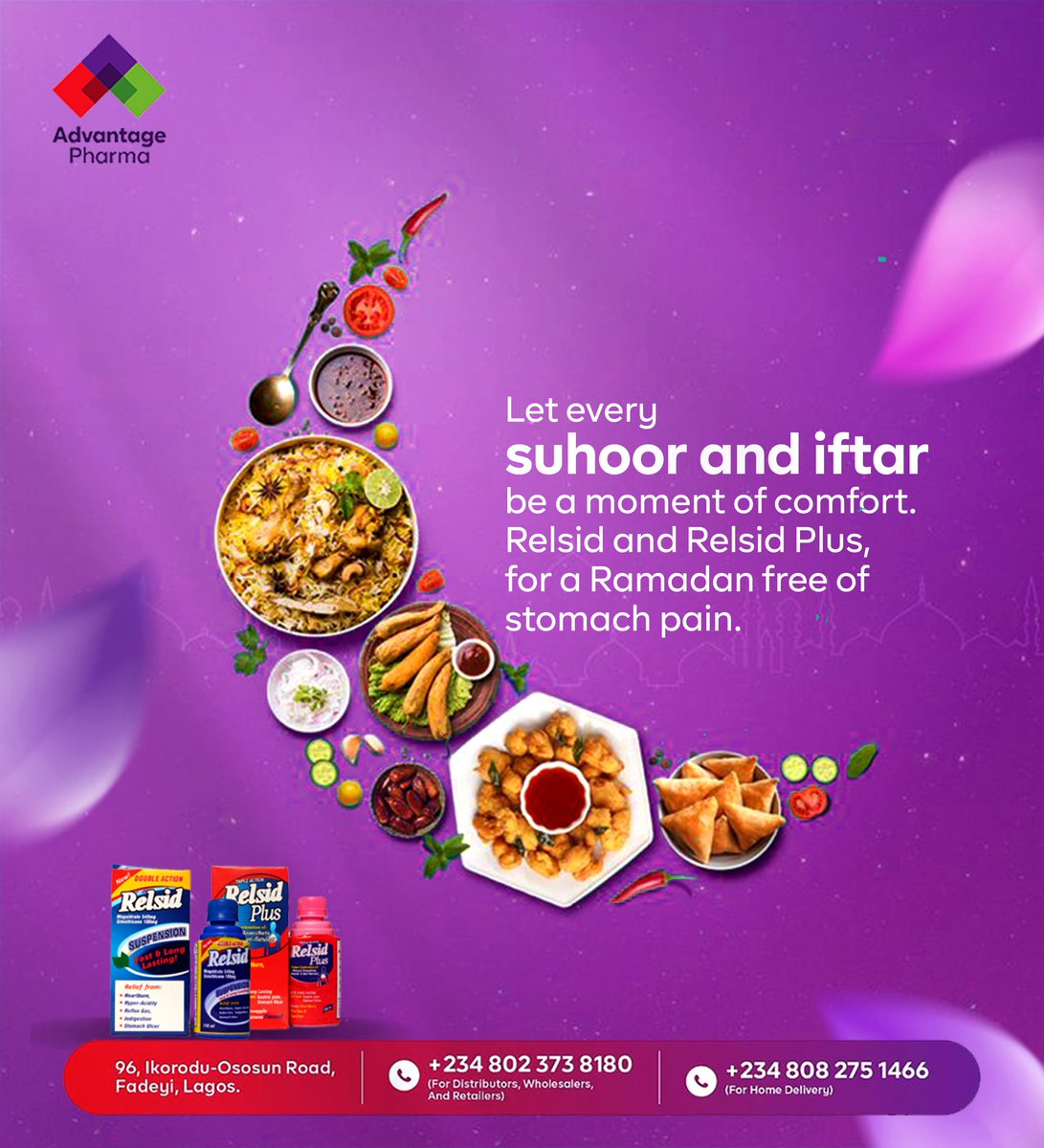 Don’t let ulcers disrupt your spiritual journey. With Relsid &amp; Relsid Plus, enjoy every moment of Ramadan, from Suhoor to Iftar, in complete comfort

#Ramadan #Fasting #ulcer #stomachpain #Relsid #RelsidPlus