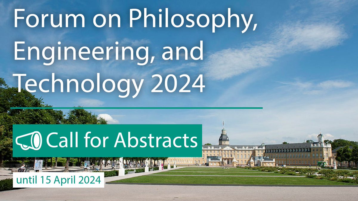 📣 #Callforabstracts: We're looking for your submissions for the 2024 Forum on Philosophy, Engineering, and Technology @KITKarlsruhe! 🗓️ Deadline for abstracts: 15 April 2024 ➡️ fpet2024.org/26.php #philosophyofengineering #technologyassessment #energyethics @Phil_Engineer