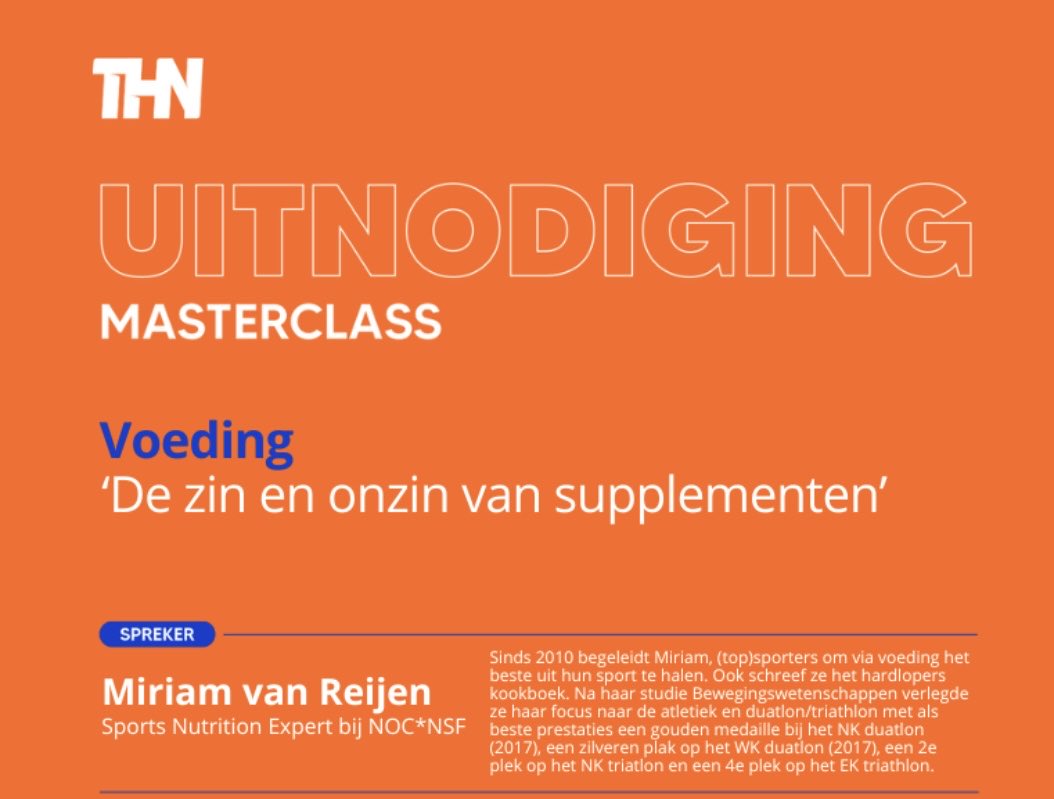 De masterclass ‘De zin en onzin van supplementen’ van ⁦<a href="/miriamvanreijen/">Miriam van Reijen</a>⁩ was gisteravond leuk en leerzaam en uitstekend georganiseerd door ⁦<a href="/Talenthubnoord/">Talenthub Noord</a>⁩ !!