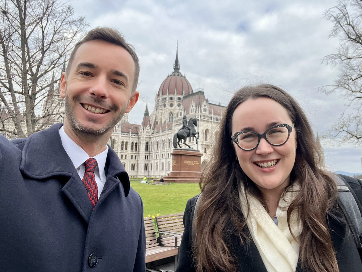 Acting Ambassador David Lilly and First Secretary Kate Fraser are on the road again, this time in Budapest #Hungary 🇭🇺 for discussions during our 50th anniversary of diplomatic relations, including on the importance of trade and the upcoming commencement of the #NZ-#EU 🇳🇿🇪🇺 FTA.