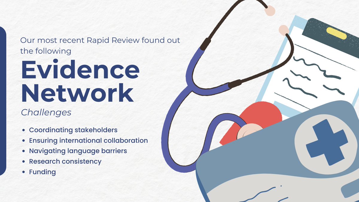 Evidence networks encounter formidable challenges. Read the most recent rapid review from our team of researchers. 👉🏿bmchealthservres.biomedcentral.com/articles/10.11…